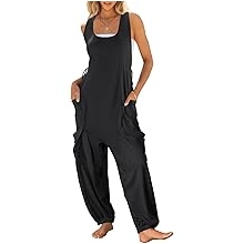 Women Overalls Jumpsuits Loose Casual Dressy Sleeveless Baggy Harem Pants Romper Jumpers 2026 Trendy Summer Outfits