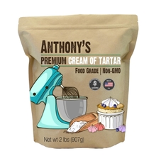 Anthony&amp;#39;s Premium Cream of Tartar, 2 lb, Gluten Free, Food Grade, Non GMO, USP, FCC, Made in USA