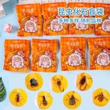 Antique crafts artificial amber with bugs scorpion knows crab gecko insect specimen blind bag science and education toys