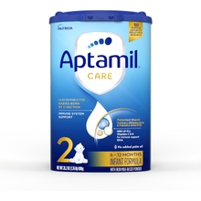 Aptamil Care Stage 2, Milk Based Powder Infant Formula for 6 Months, Also for C-section born babies, with DHA &amp; ARA, Omega 3 &amp; 6, Prebiotics, Contains No Palm Oil, 28.2 Ounces, Packaging May Vary