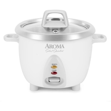 AROMA&reg; 6-Cupcooked  1.3Qt. Select Stainless&trade; Rice Cooker, Stainless Steel Inner Pot ARC-753SG