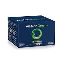 Athletic Greens Ultimate Daily, Whole Food Sourced All in One Greens Supplement, Superfood Powder, Gluten Free, Vegan and Keto Friendly, 30 Individual Travel Packs