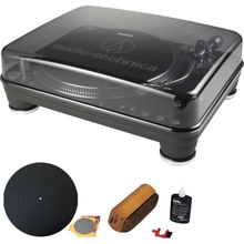 Audio-Technica AT-LP1240-USB Direct-Drive Professional DJ Turntable USB &amp; Analog, 3 Speed, For Demanding DJ Use, Fully Manual with Start &amp; Stop Brake Control, Direct Drive, High Torque, Pro Anti-Resonance, Damped Die-cast Platter