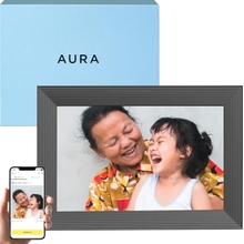 Aura Carver 10.1 WiFi Digital Picture Frame | Wirecutter&amp;#39;s Best Digital Frame for Gifting | Send Photos from Your Phone | Quick, Easy Setup in Aura App | Free Unlimited Storage | Gravel