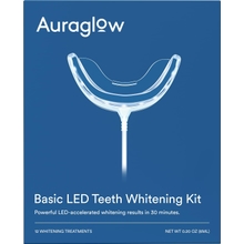 Auraglow Teeth Whitening Kit, Wired LED Accelerator Light, 35% Carbamide Peroxide Teeth Whitening Gel, 12 Whitening Treatments, 2 3mL Whitening Gel Syringes, Whiten Teeth Faster