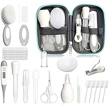 Newborn Baby Health and Care Kit 25 Pieces Improved Safety Baby Care Kit Newborn Nursery Health Care Kit Grey White