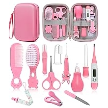 Baby Healthcare and Grooming Kit, Safety Newborn Nursery Baby Care Kit, with Hair Brush Comb, Nail Clipper, Thermometer, Pacifier Clip, Baby Registry Search, Baby Girl Boy Newborn Essentials