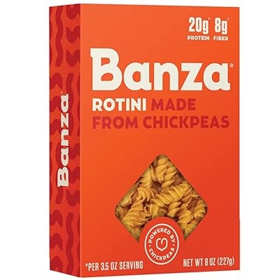 Banza Chickpea Rotini Pasta 8 Ounce Pack of 6
