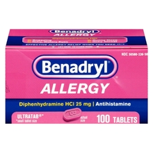 Benadryl Allergy Ultratab Tablets, 100 tablets Pack of 2