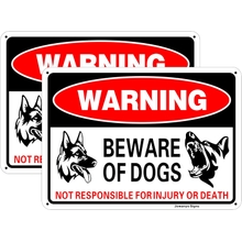 Beware of Dogs Sign,Dog Warning Sign,14 x 10 inches,Reflective Aluminum,2 Pack