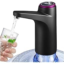 Water Dispenser for 5 Gallon Bottle, 600ml Quantitative Water Pump,2 Colors Power Light,Portable USB Charging Electric Bottle Pump,Multipurpose Dispenser for Home Camping for 2-5 Gallon Jugs