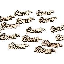 BinaryABC Eid Ramadan Kareem Wooden Ornament Decorations,Muslim Party Decorations,15Pcs