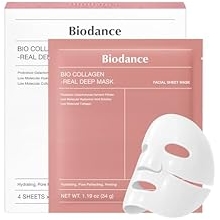 BIODANCE Bio-Collagen Real Deep Mask, Hydrating Overnight Hydrogel Mask, Pore Minimizing, Elasticity, Plumping Improvement,
