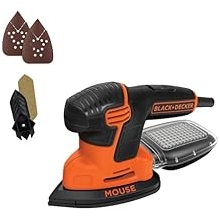 BLACK+DECKER Detail Sander, 1.2 Amp, 16,000 OPM, Compact Design, 3-Position Grip for Comfort, Includes Dust Collector, Cord