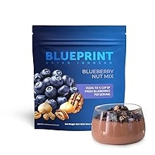 Blueprint Bryan Johnson Blueberry Nut Mix - Real Blueberries, Roasted Macadamia Nuts and Walnuts - No Additives or Added Sugars - Keto and Paleo Friendly - 170mg Polyphenols 30 Servings