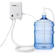 Bottled Water Dispenser Pump System - 20ft 110V AC US Plug Water Dispensing Pump with Single Inlet - Compatible Use with Coffee/Tea Machines, Water Dispensers, Refrigerators, Ice Makers