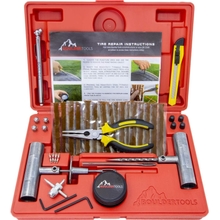 Boulder Tools Heavy Duty Tire Repair Kit - Flat Tire Puncture Repair Kit - Professional Tools for Quick and Easy Repair - Suitable Tire Plug Kit for Car, Truck, RV, Motorcycle, Tractor, and Trailer