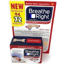Breathe Right Extra Nasal Strips, 72 Count Premium Pack