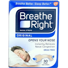 Breathe Right Original Large Tan Nasal Strips, 30 Count Pack of 3