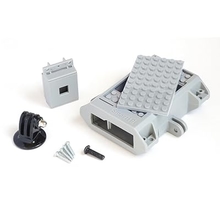 Building Block Compatible SmartiPi Raspberry Pi B+,2, 3, and Pi 3 B+ case w/Camera case and GoPro Compatible Mount &ndash; Gray