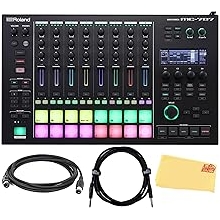 Roland MC-707 Groovebox Professional Music Production Workstation Bundle with 10ft MIDI cable, Instrument Cable, and Austin Bazaar Polishing Cloth