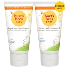 Burt&amp;#39;s Bees Baby Diaper Rash Cream, 40% Zinc Oxide Calms &amp; Soothes Skin for Fast Relief, Eczema Safe Balm, 100% Natural Origin Plant Based Formula, Pediatrician Tested, Travel Size, 6 oz 3 oz 2-Pack