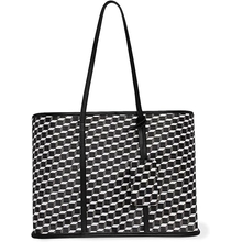 Cab 3D Cube Canvas-Leather Tote Bag