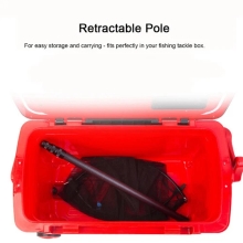 Teleskop Gentian Karbon Memancing Mendarat Jaring Tongkat Ikan Tiang Boleh Dilipat