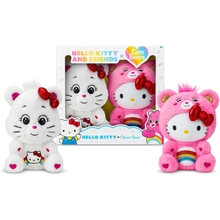 Care Bears Hello Kitty Loves Cheer Bear 10 Collectible Plush 2-Pack - Soft, Huggable Material