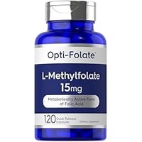 Carlyle L Methylfolate 15mg | 120 Capsules | Value Size | Max Potency | Optimized and Activated | Non-GMO, Gluten Free Supplement | Methyl Folate, 5-MTHF | by Opti-Folate