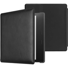 CaseBot Leather Case for Kindle Oasis 10th and 9th Gen, 2019 and 2017 Release - Slim Fit Protective Cover, Black