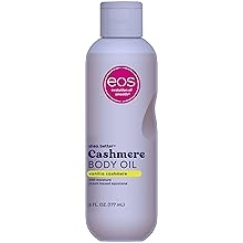 eos Cashmere Oil, Vanilla, 24 Hour Moisture, Plant-Based Squalane to Soothe, Soften and Smooth Dry Skin, 6 fl oz