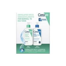 CeraVe Daily Skincare Essentials Kit for Balanced to Oily Skin, 2 Piece Set