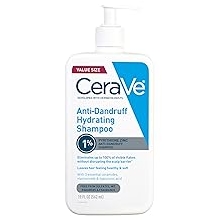 CeraVe Hydrating Anti Dandruff Shampoo, 1% Pyrithione Zinc Dandruff Treatment With Ceramides, Niacinamide & Hyaluronic Acid, Helps Eliminate Flakes & Provides Itchy Scalp Relief, Sulfate Free, 19 Oz