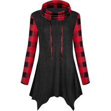 Cestyle Womens Fall Long Sleeve Cowl Neck Asymmetrical Hemline Flowy Tunic Top