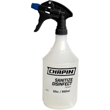 Chapin International 10509 Upside-Down Trigger Sprayer for Disinfection, Translucent White