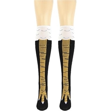 Chicken Leg Socks Knee High Mid-calf Cotton Novelty Funny Feet Costume Stocking for Women Men and Kids Thanksgiving Gifts