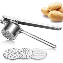 Potato Masher,Stainless Steel Potato Ricer Kitchen Tool for Smooth Mashed Potatoes and Cauliflower Rice
