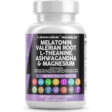 Clean Nutraceuticals Melatonin 10mg Valerian Root 6000mg L Theanine 200mg Ashwagandha 4000mg - Sleep Support for Women &amp; Men with Magnesium Complex, Lemon Balm, Chamomile, Passion Flower - 60 Caps