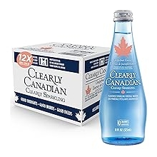 Clearly Canadian Clearly Sparkling Grapefruit Essence Unsweetened Flavored Sparkling Mineral Water, Zero Sugar & Zero Calories, 1 Case 12 Bottles x 325mL