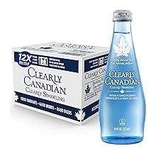 Clearly Canadian Sparkling Flavored Water, 11 oz Glass Bottles Variety of Refreshing Flavors, Premium Carbonated Beverage, Available in 12-Pack and 24-Pack Options 12 Pack, Sparkling