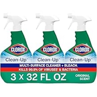 Clorox Clean-Up Multi-Surface Cleaner with Bleach, Original, Spray Bottle, 32 Fl Oz., Pack of 3