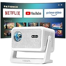 4K Smart Projector with WiFi and Bluetooth, Officially-Licensed App &amp; 2000 ANSI,Auto Focus &amp; Keystone Portable Projector with Stand,Outdoor Home Theater Projector