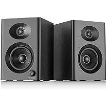 Computer Speakers for Desktop PC - 60W Bluetooth Surround Sound with Bass, Active Powered Speakers for Monitor, Laptop, Gaming & TV, Black Pair