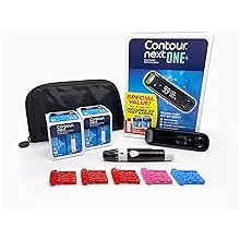 CONTOUR NEXT ONE Blood Glucose Monitoring System All-in-One Kit for Diabetes