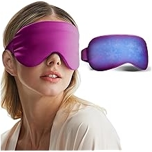 Cooling Eye Mask for Puffy Eyes: Fsa Eligible Items Hsa, Migraines Headache Fast Relief After Surgery Care Cold Compress, Reusable Face Ice Pack Gel Sleep Mask for Dark Circles, Relaxing Gifts(Purple)