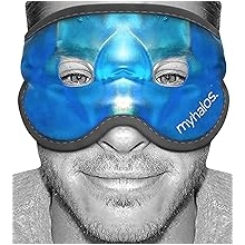 Cooling Eye Mask - Reusable Gel Eye Mask Cold Pack - Our Ice Eye Mask Soothes Puffy Eyes &amp; Dark Circles - Relieve Your Headaches &amp; Sinus Pain with Cold Eye Mask &amp; Eye Gel Mask Therapy - Halos