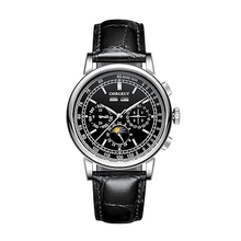 Corgeut Luxury Automatic Mechanical Watch for Men 41mm relojes para Hombres Date Year Display, 50M Waterproof Leather Strap 6016