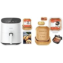 COSORI Air Fryer Pro 5-Qt with 20 Liners & 100 Disposable Square Liners