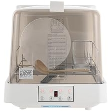 Countertop Dishwasher, 110V 800W Portable Automatic Dishwashing Machine with Tank & Touch Control, Household Compact 3 Washing Programs Dishwasher With Clear Door For Apartments, Dorms